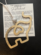 Load image into Gallery viewer, Unbreakable Bond of Sisterhood Elephant Friendship Gift, Elephant Ornament, Special Friend Keepsake, Sisterhood Ornament, Elephant Sisterhood Circle, Best Friend Gift, Story Card