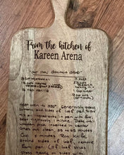 Load image into Gallery viewer, Customized Engraved Handwritten Keepsake Memorial Family Recipe Cutting Board