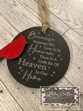 Load image into Gallery viewer, Cardinal Memorial Ornament Slate