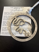 Load image into Gallery viewer, Unbreakable Bond of Sisterhood Elephant Friendship Gift, Elephant Ornament, Special Friend Keepsake, Sisterhood Ornament, Elephant Sisterhood Circle, Best Friend Gift, Story Card