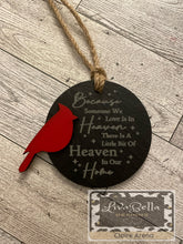 Load image into Gallery viewer, Cardinal Memorial Ornament Slate