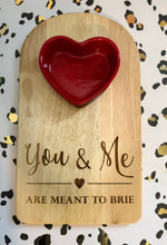 Load image into Gallery viewer, Valentine Charcuterie Chocolate Fondue board, Chocolate Strawberry Tray, Dip Tray Set, Custom engraved, Personalized