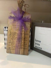 Load image into Gallery viewer, Customized Engraved Handwritten Keepsake Memorial Family Recipe Cutting Board