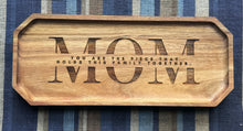 Load image into Gallery viewer, Personalized Acacia Tray, Gift for Mom, Mother’s Day, Couple, Serving Tray, Custom Anniversary Gift, Wedding Gift, Engraved Tray, Jewelry Dish