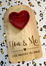Load image into Gallery viewer, Valentine Charcuterie Chocolate Fondue board, Chocolate Strawberry Tray, Dip Tray Set, Custom engraved, Personalized
