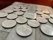 Load image into Gallery viewer, My Little Jar of Sweary Affirmations with DAILY SWEARY AFFIRMATION OF THE DAY STAND! Sweary affirmations, Inappropriate affirmations for your sassy friend, Sweary Affirmation Token set, Cheeky Positivity