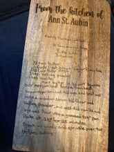 Load image into Gallery viewer, Customized Engraved Handwritten Keepsake Memorial Family Recipe Cutting Board