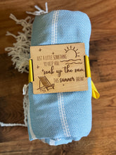 Load image into Gallery viewer, Turkish Towels for Teachers or GRADUATES - End of the School Year Gift Cute Teacher Gift Beach Towel | Teacher Appreciation Gift Idea | Spring Break | Summer | Sun |