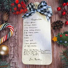 Load image into Gallery viewer, Customized Engraved Handwritten Keepsake Memorial Family Recipe Cutting Board