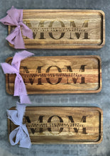 Load image into Gallery viewer, Personalized Acacia Tray, Gift for Mom, Mother’s Day, Couple, Serving Tray, Custom Anniversary Gift, Wedding Gift, Engraved Tray, Jewelry Dish