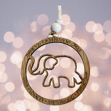 Load image into Gallery viewer, Elephant Friendship Gift, Elephant Ornament, Special Friend Keepsake, Sisterhood Ornament, Elephant Sisterhood Circle, Best Friend Gift, Story Card