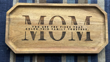 Load image into Gallery viewer, Personalized Acacia Tray, Gift for Mom, Mother’s Day, Couple, Serving Tray, Custom Anniversary Gift, Wedding Gift, Engraved Tray, Jewelry Dish