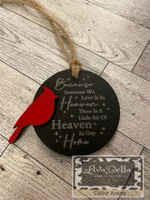 Load image into Gallery viewer, Cardinal Memorial Ornament Slate