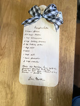 Load image into Gallery viewer, Customized Engraved Handwritten Keepsake Memorial Family Recipe Cutting Board