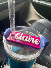 Load image into Gallery viewer, Stanley Quencher H2.0 Name Plate Tag |Tumbler Topper - 40 oz or 30 oz