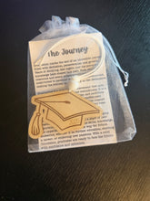 Load image into Gallery viewer, The Journey: Graduation Cap Story Card Keepsake / Gift Topper / Car Charm
