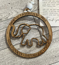 Load image into Gallery viewer, Elephant Friendship Gift, Elephant Ornament, Special Friend Keepsake, Sisterhood Ornament, Elephant Sisterhood Circle, Best Friend Gift
