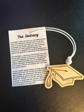 Load image into Gallery viewer, The Journey: Graduation Cap Story Card Keepsake / Gift Topper / Car Charm
