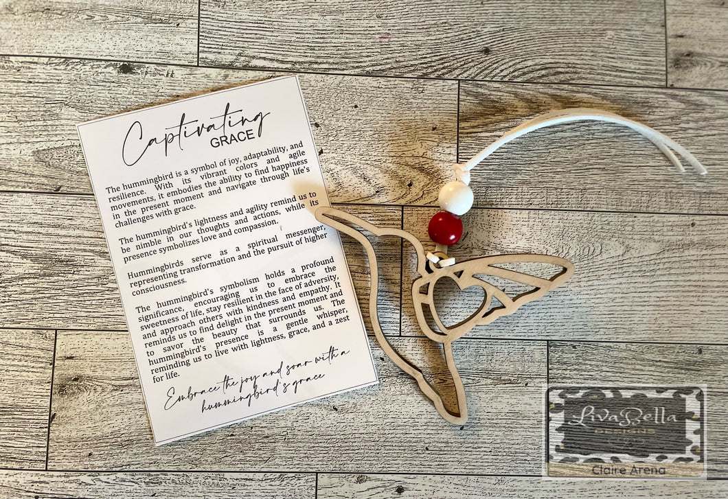 Hummingbird Story Card Ornament - Captivating Grace
