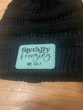 Load image into Gallery viewer, Cable Knit Hat with Patch - Literally Freezing ME 24:7
