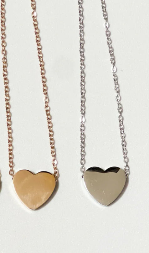 Stainless steel heart necklace