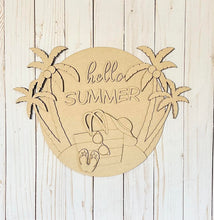 Load image into Gallery viewer, DIY Hello Summer Palm Tree Sign Board Box
