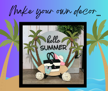 Load image into Gallery viewer, DIY Hello Summer Palm Tree Sign Board Box
