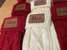 Load image into Gallery viewer, Personalized Patch Knit Christmas Stockings

