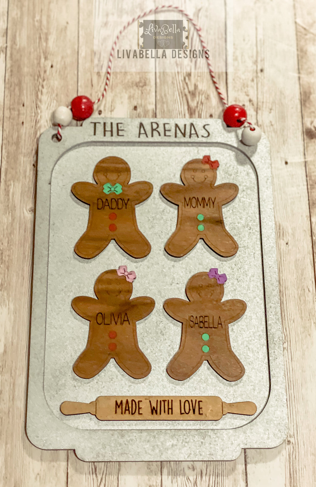 PERSONALIZED Gingerbread Cookie Sheet Family Signs
