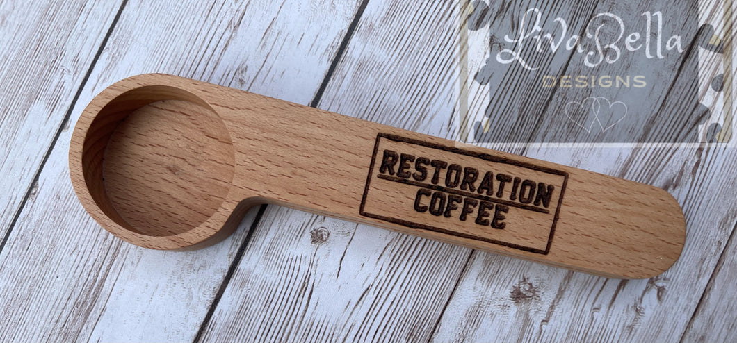 Coffee Scoop/Clip with Custom Logo or Phrase