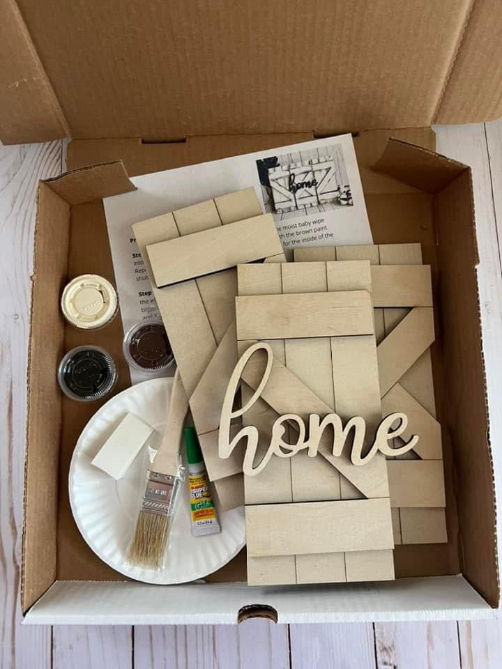 DIY Home Shutter Shelf Sitter Board Box – LivaBella Designs