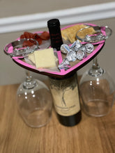 Load image into Gallery viewer, Heart Wine Caddy/Snack/Charcuterie board
