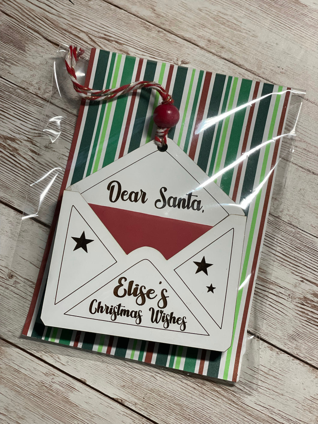 Personalized Christmas Wishes List Holder & Ornament