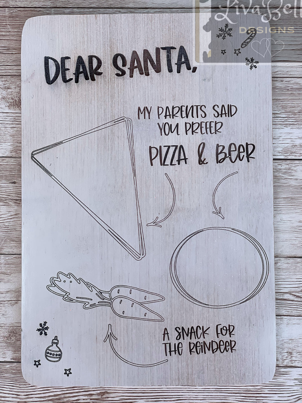 Small Dear Santa - Pizza & Beer Board