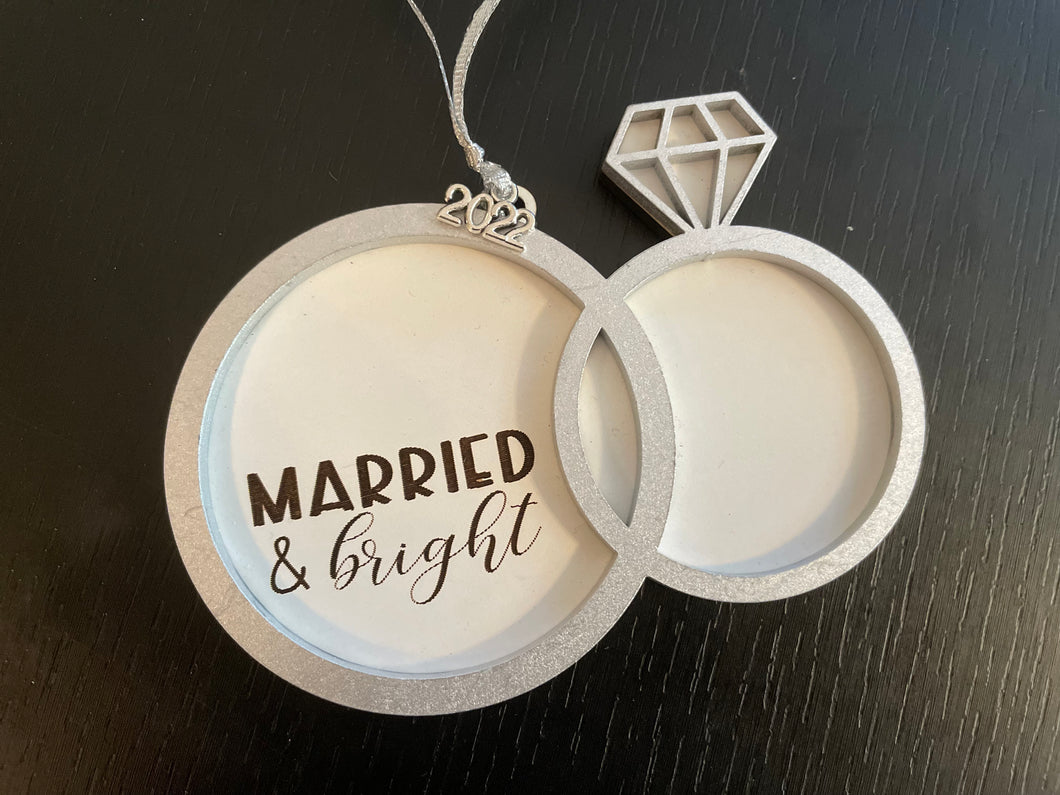 Merry & Married or Married & Bright Ornament 2023