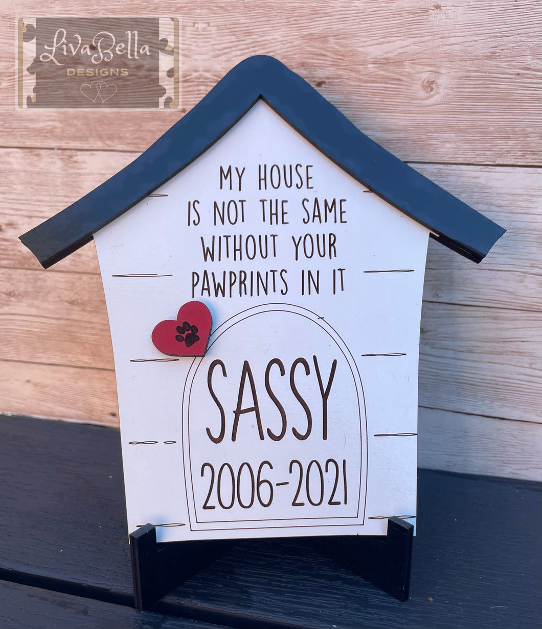 6” Dog House Plaque with stand