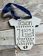 Baby Stat Onesie Ornament - Personalized