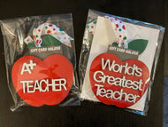 Apple Teacher Gift Card Holder & Ornament