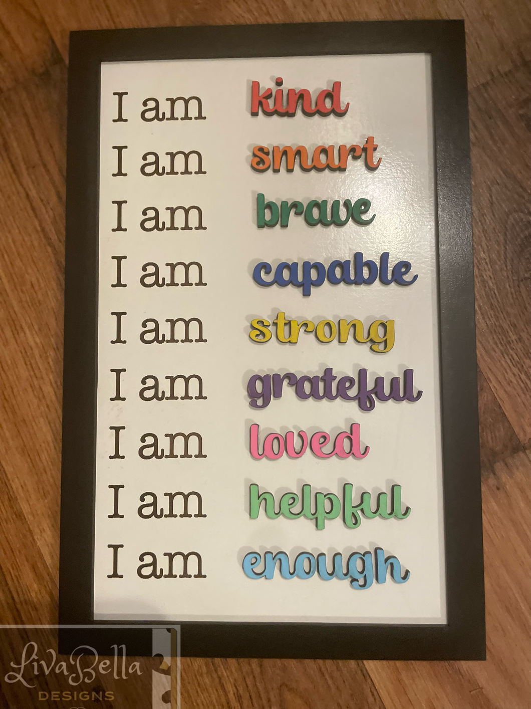Positive Affirmations Sign 6”x10”