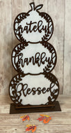 Double Sided 12” Stacking Pumpkin/Snowman