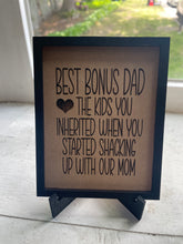 Load image into Gallery viewer, Small Bonus Dad Signs
