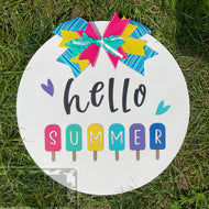 Hello Summer 15” Round Sign
