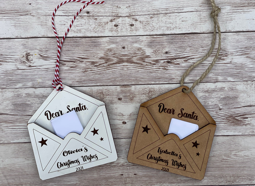 Christmas Wishes Envelope Ornament