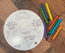 Load image into Gallery viewer, DIY Kids Coloring kit - Santa Tray. Dry erase, kids crafts, Santa tray, cookie tray
