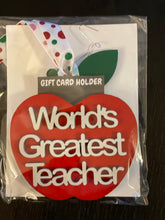 Load image into Gallery viewer, Apple Teacher Gift Card Holder &amp; Ornament
