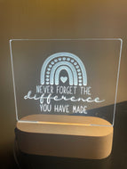 Never Forget Acrylic LED Sign